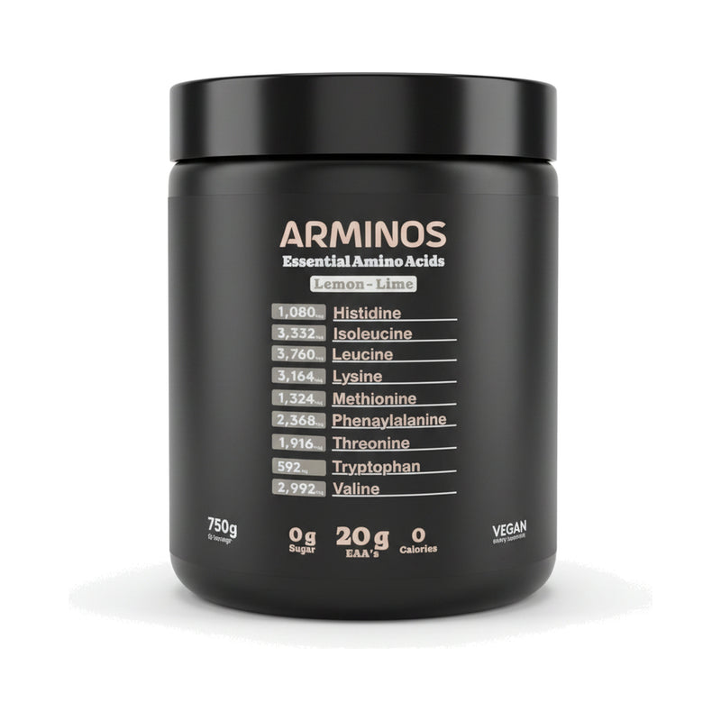 ARMINOS Essential Amino Acids — Lemon-Lime, 750 g tub, front label